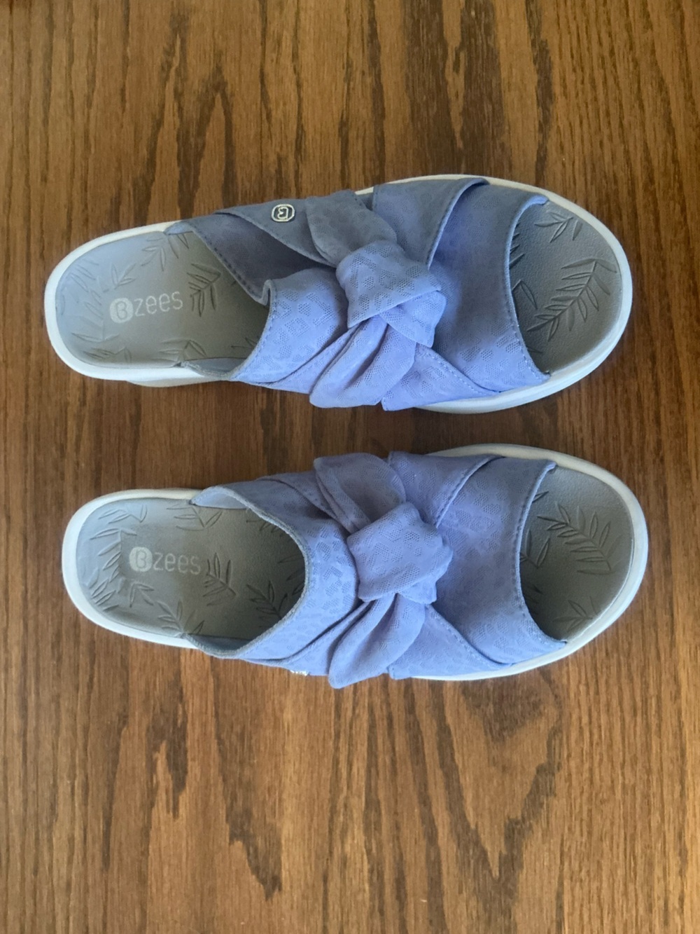 Bzees Wedgewood Blue Smile Slide Sandals